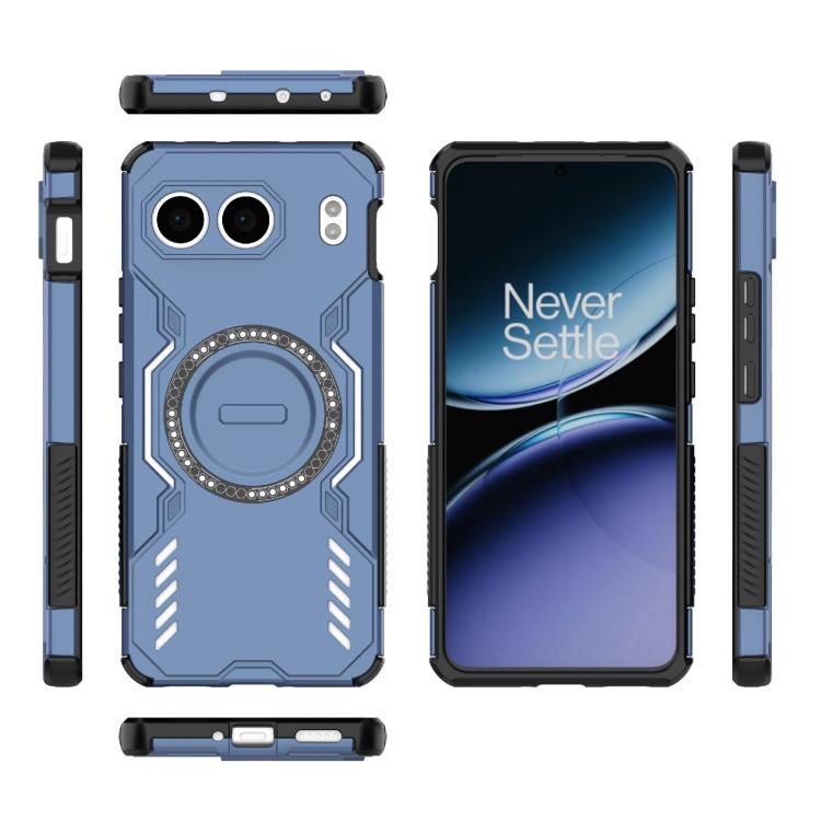 For OnePlus Nord 4 5G Global Butterfly Armor MagSafe Magnetic Ring Shockproof Phone Case