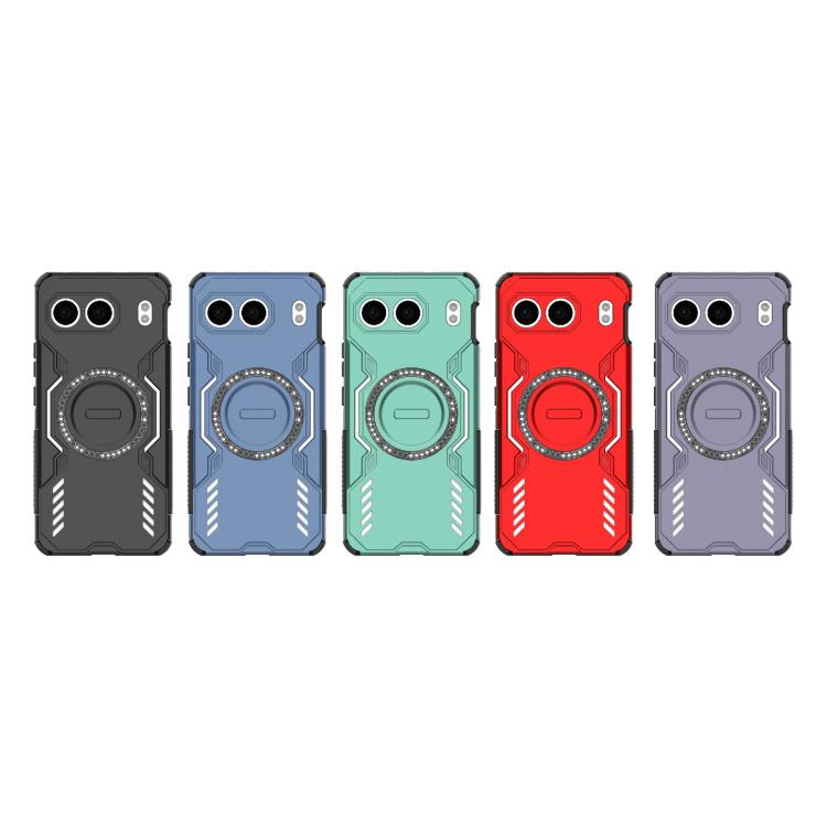 For OnePlus Nord 4 5G Global Butterfly Armor MagSafe Magnetic Ring Shockproof Phone Case