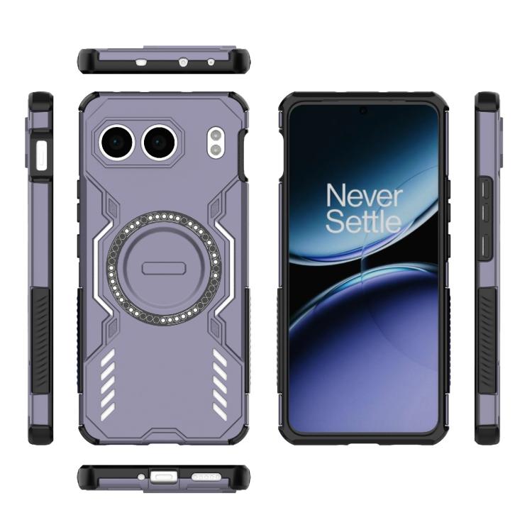 For OnePlus Nord 4 5G Global Butterfly Armor MagSafe Magnetic Ring Shockproof Phone Case