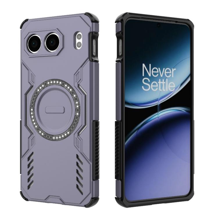For OnePlus Nord 4 5G Global Butterfly Armor MagSafe Magnetic Ring Shockproof Phone Case