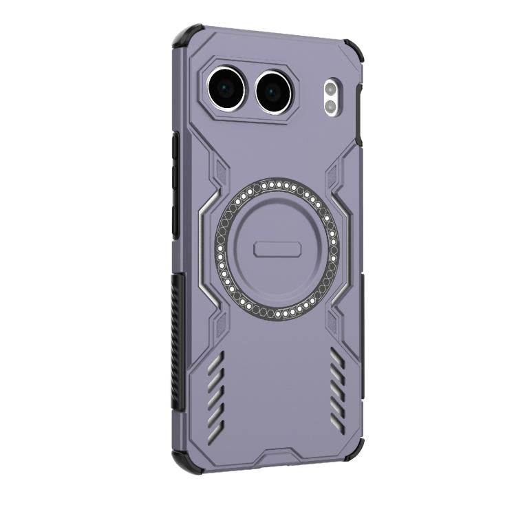 For OnePlus Nord 4 5G Global Butterfly Armor MagSafe Magnetic Ring Shockproof Phone Case