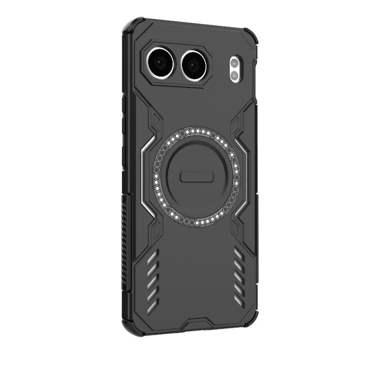 For OnePlus Nord 4 5G Global Butterfly Armor MagSafe Magnetic Ring Shockproof Phone Case