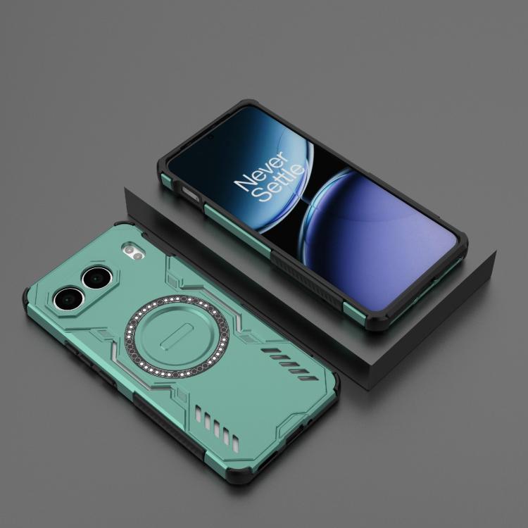For OnePlus Nord 4 5G Global Butterfly Armor MagSafe Magnetic Ring Shockproof Phone Case