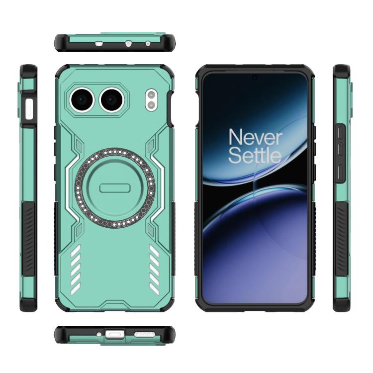 For OnePlus Nord 4 5G Global Butterfly Armor MagSafe Magnetic Ring Shockproof Phone Case