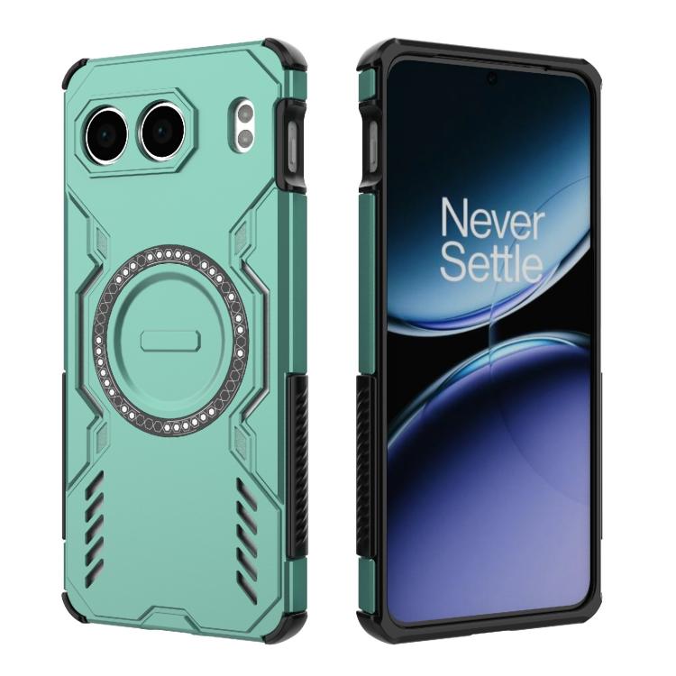 For OnePlus Nord 4 5G Global Butterfly Armor MagSafe Magnetic Ring Shockproof Phone Case