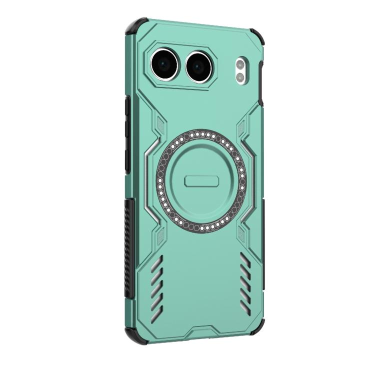For OnePlus Nord 4 5G Global Butterfly Armor MagSafe Magnetic Ring Shockproof Phone Case