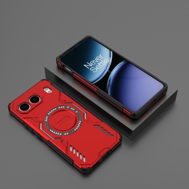 For OnePlus Nord 4 5G Global Butterfly Armor MagSafe Magnetic Ring Shockproof Phone Case