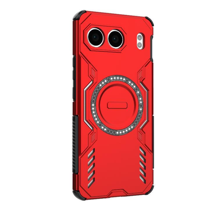 For OnePlus Nord 4 5G Global Butterfly Armor MagSafe Magnetic Ring Shockproof Phone Case
