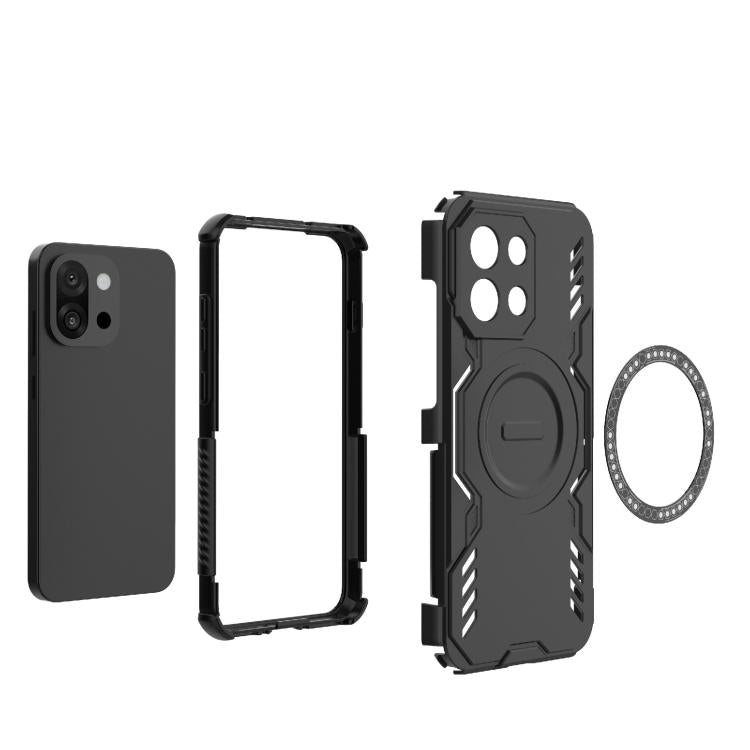 For OnePlus 13T Butterfly Armor MagSafe Magnetic Ring Shockproof Phone Case