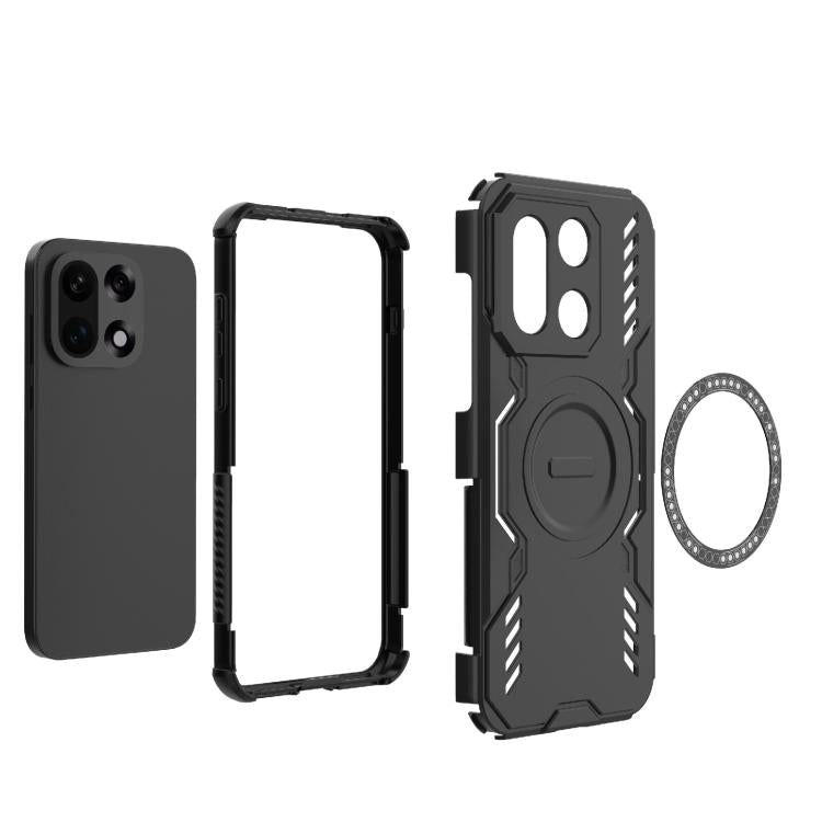 For OnePlus 15 Butterfly Armor MagSafe Magnetic Ring Shockproof Phone Case