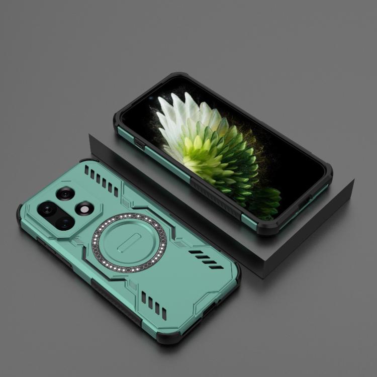 For OnePlus 15 Butterfly Armor MagSafe Magnetic Ring Shockproof Phone Case