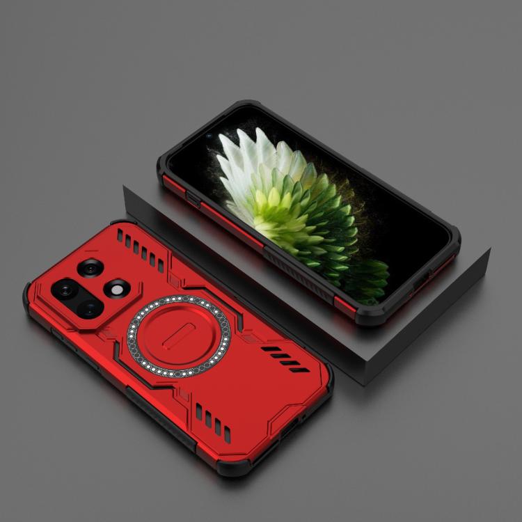 For OnePlus 15 Butterfly Armor MagSafe Magnetic Ring Shockproof Phone Case