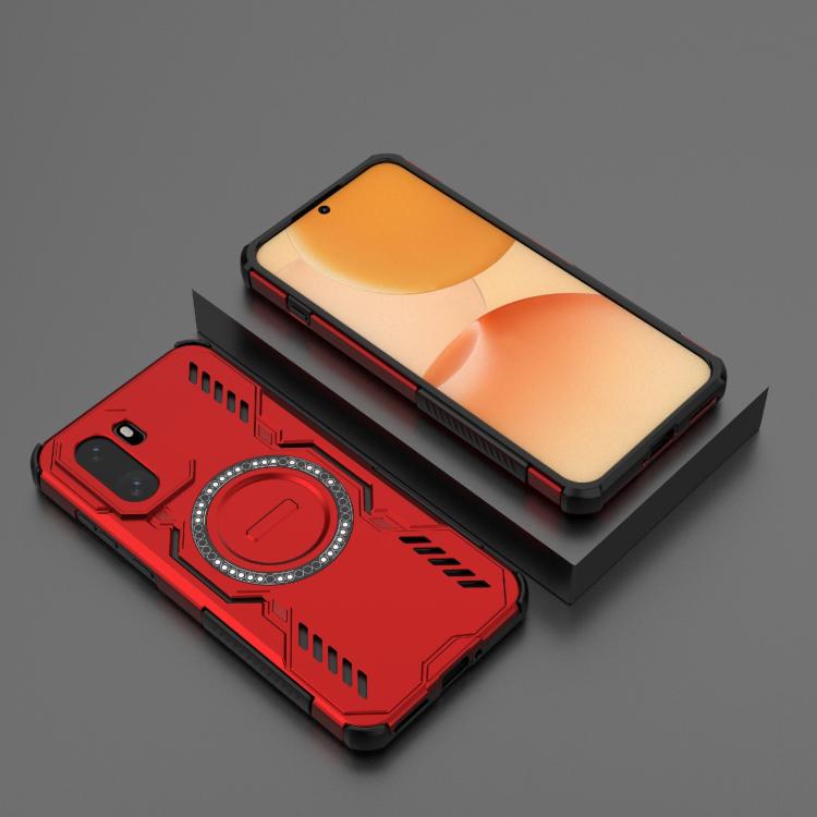 For OnePlus 15R 5G Global Butterfly Armor MagSafe Magnetic Ring Shockproof Phone Case