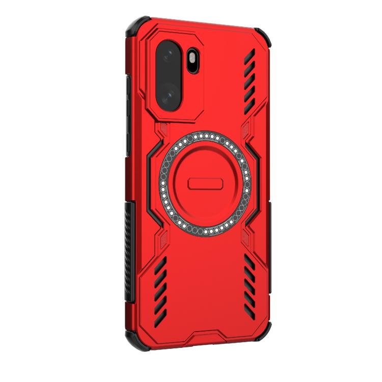 For OnePlus 15R 5G Global Butterfly Armor MagSafe Magnetic Ring Shockproof Phone Case