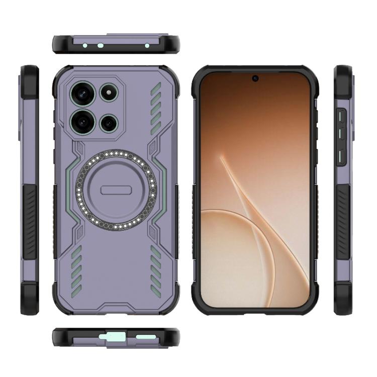 For OnePlus Turbo 6 5G Butterfly Armor MagSafe Magnetic Ring Shockproof Phone Case