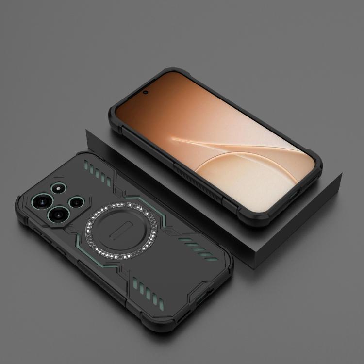 For OnePlus Turbo 6 5G Butterfly Armor MagSafe Magnetic Ring Shockproof Phone Case