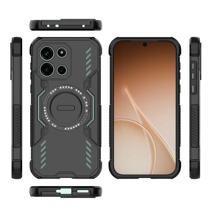 For OnePlus Turbo 6 5G Butterfly Armor MagSafe Magnetic Ring Shockproof Phone Case