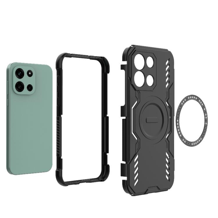 For OnePlus Turbo 6 5G Butterfly Armor MagSafe Magnetic Ring Shockproof Phone Case