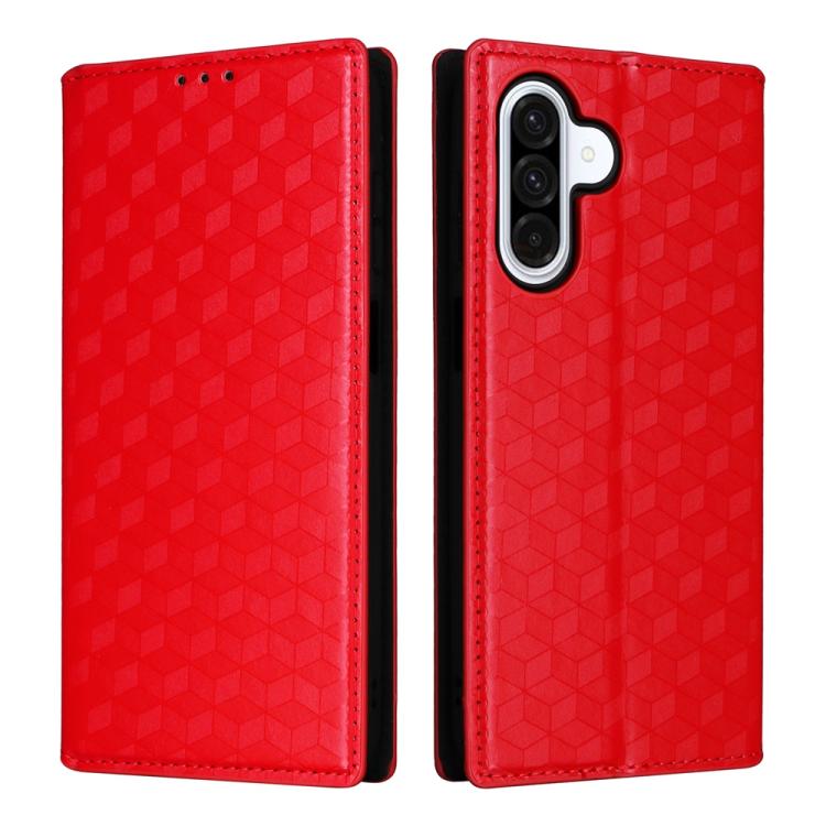 For Samsung Galaxy A17 4G / 5G Cubic Grid Texture Flip Leather Phone Case