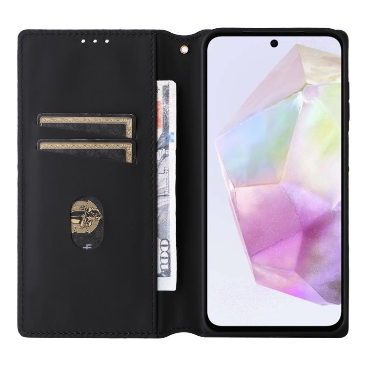 For Samsung Galaxy A17 4G / 5G Cubic Grid Texture Flip Leather Phone Case