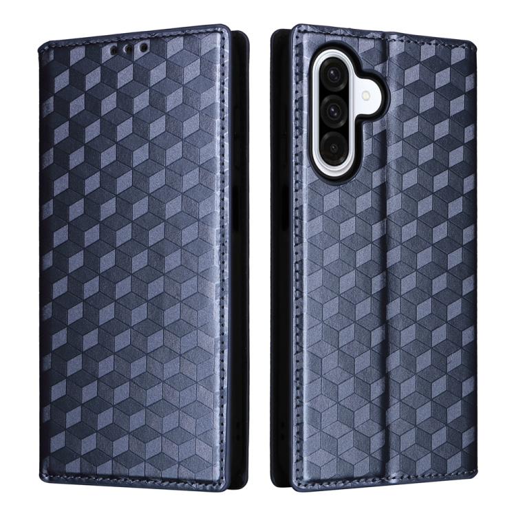 For Samsung Galaxy A17 4G / 5G Cubic Grid Texture Flip Leather Phone Case
