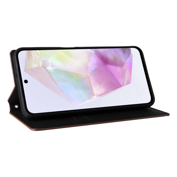 For Samsung Galaxy A17 4G / 5G Cubic Grid Texture Flip Leather Phone Case