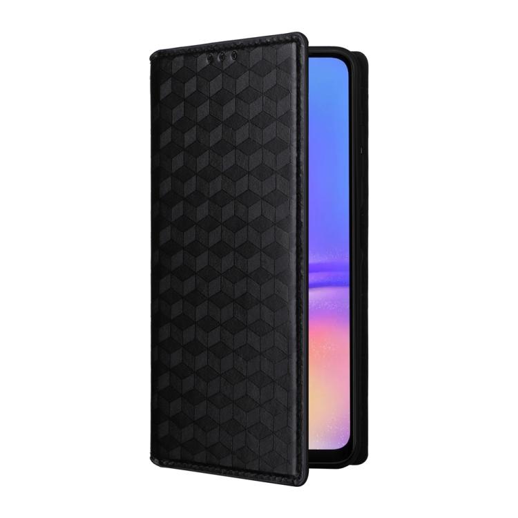 For Samsung Galaxy A07 4G / 5G Cubic Grid Texture Flip Leather Phone Case