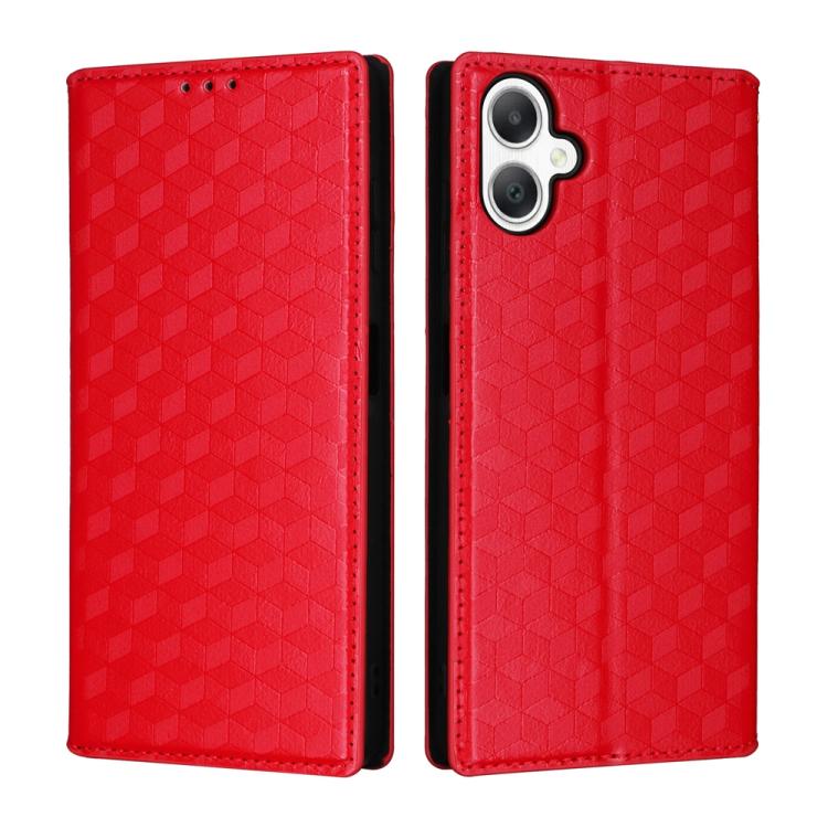 For Samsung Galaxy A07 4G / 5G Cubic Grid Texture Flip Leather Phone Case
