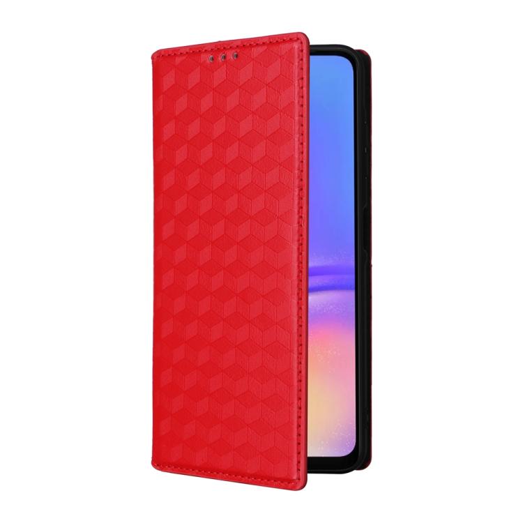 For Samsung Galaxy A07 4G / 5G Cubic Grid Texture Flip Leather Phone Case