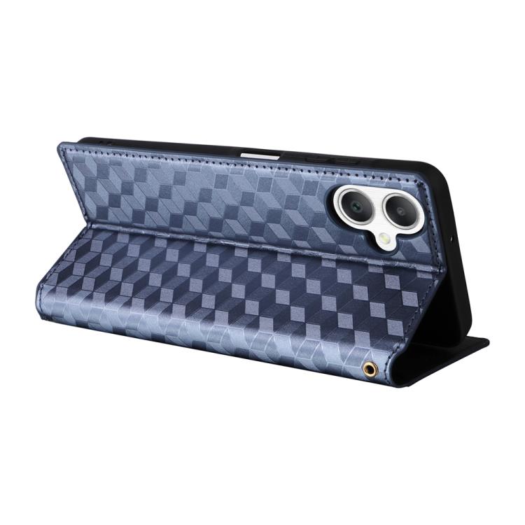 For Samsung Galaxy A07 4G / 5G Cubic Grid Texture Flip Leather Phone Case