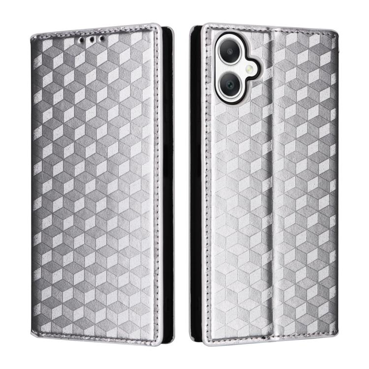 For Samsung Galaxy A07 4G / 5G Cubic Grid Texture Flip Leather Phone Case