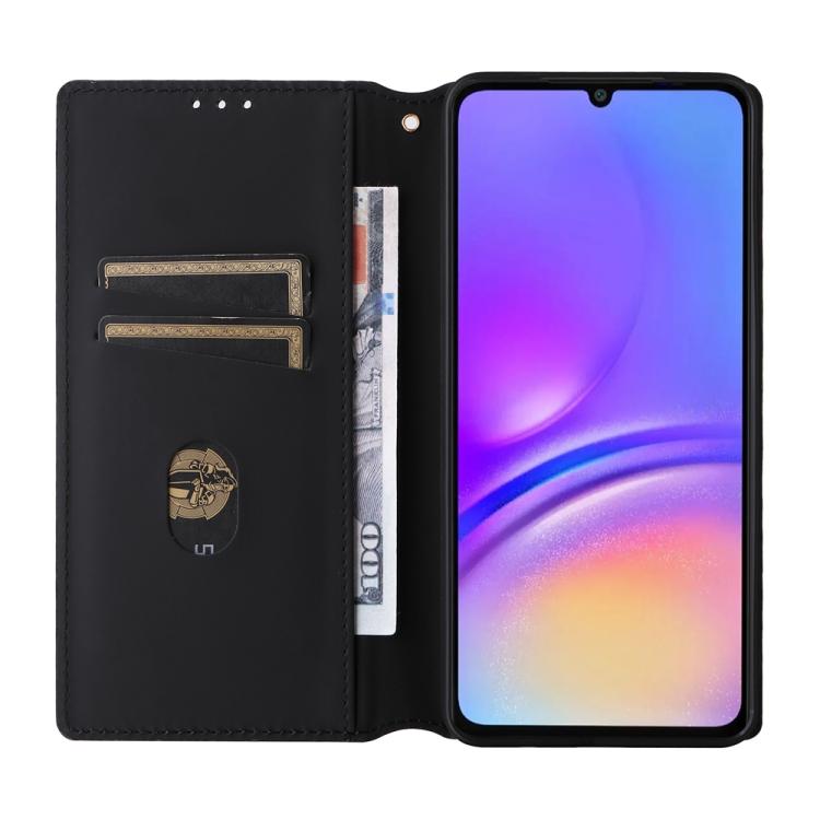 For Samsung Galaxy A07 4G / 5G Cubic Grid Texture Flip Leather Phone Case