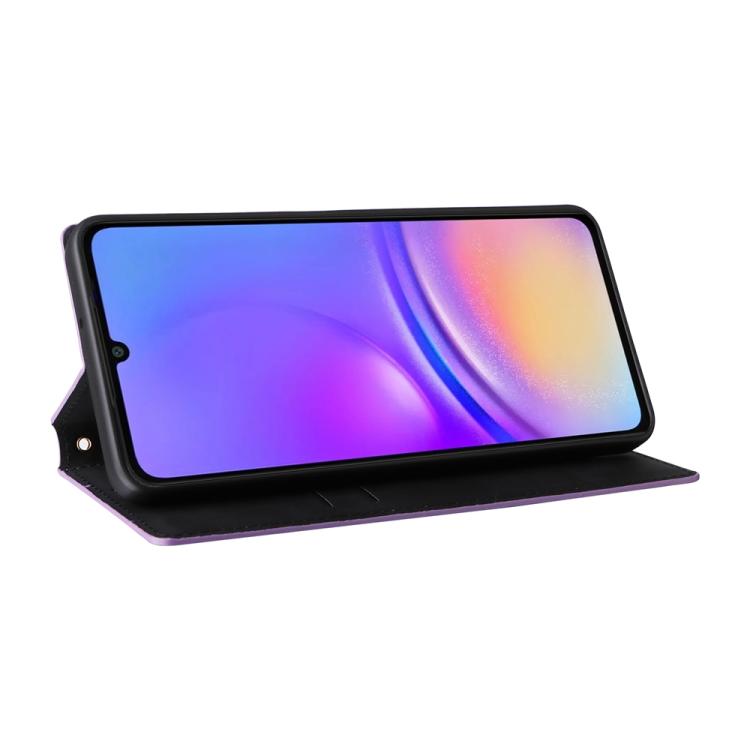 For Samsung Galaxy A07 4G / 5G Cubic Grid Texture Flip Leather Phone Case