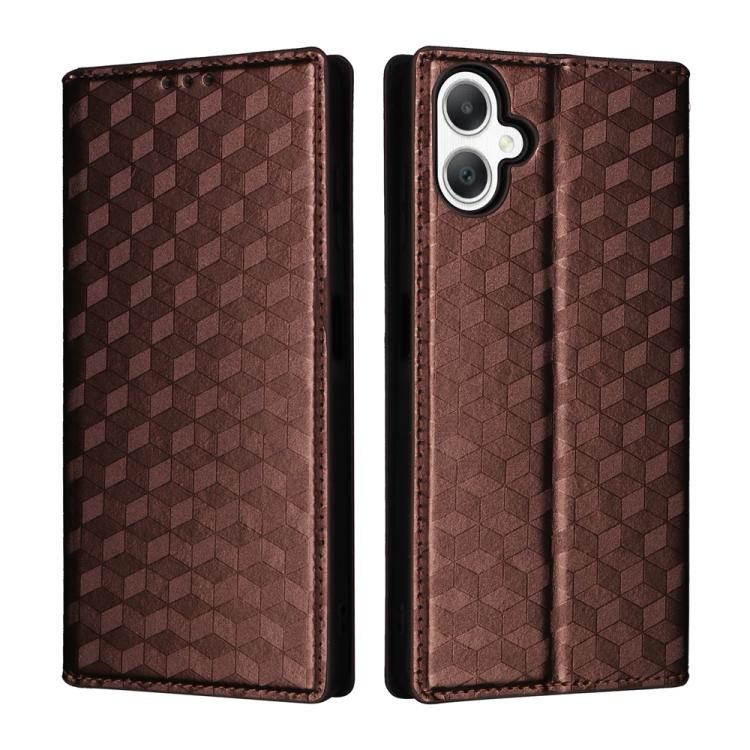 For Samsung Galaxy A07 4G / 5G Cubic Grid Texture Flip Leather Phone Case