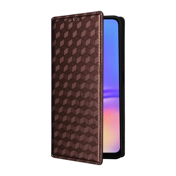 For Samsung Galaxy A07 4G / 5G Cubic Grid Texture Flip Leather Phone Case
