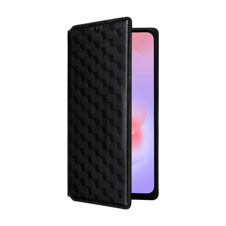 For Samsung Galaxy A37 5G Cubic Grid Texture Flip Leather Phone Case