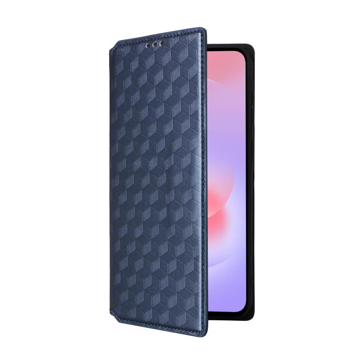 For Samsung Galaxy A37 5G Cubic Grid Texture Flip Leather Phone Case