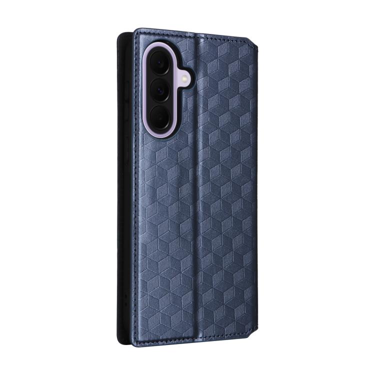 For Samsung Galaxy A37 5G Cubic Grid Texture Flip Leather Phone Case