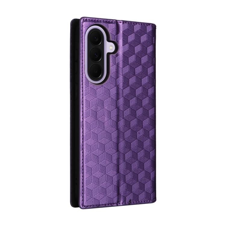 For Samsung Galaxy A37 5G Cubic Grid Texture Flip Leather Phone Case