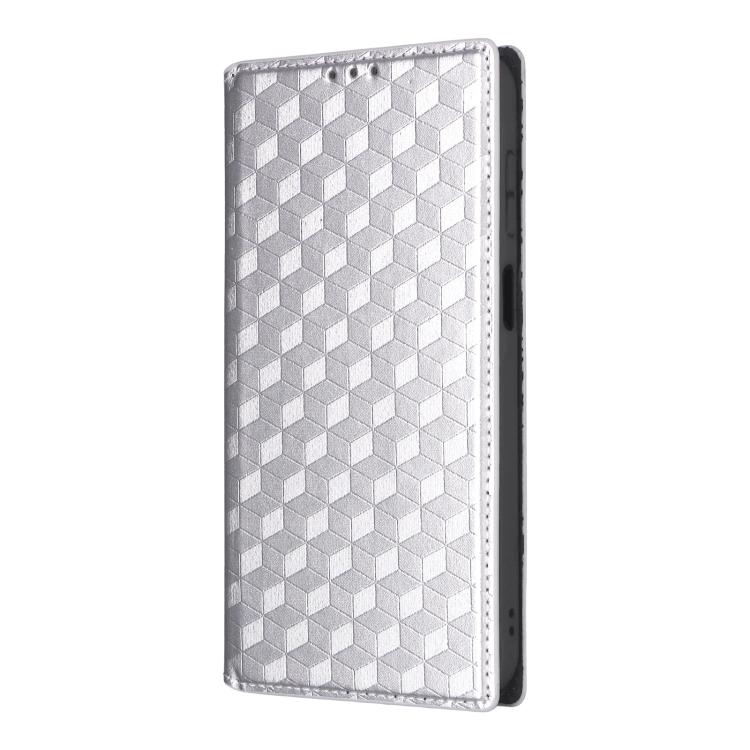 For Galaxy A27 5G Cubic Grid Texture Flip Leather Phone Case