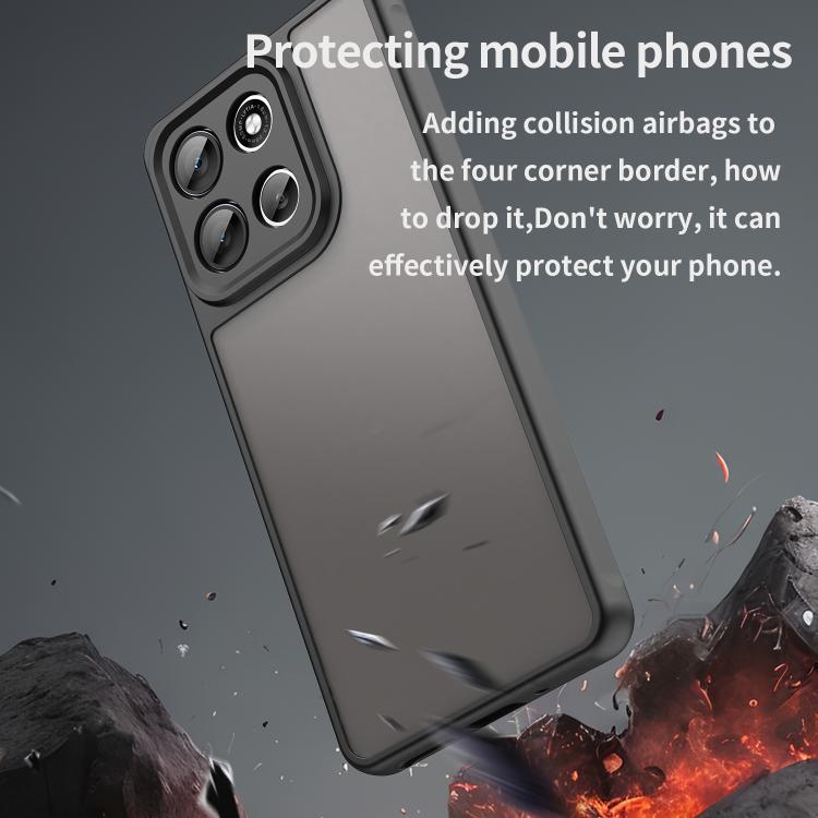 For Motorola Moto G100 Pro 5G Fan Dun Series TPU Hybrid PC Frosted Phone Case