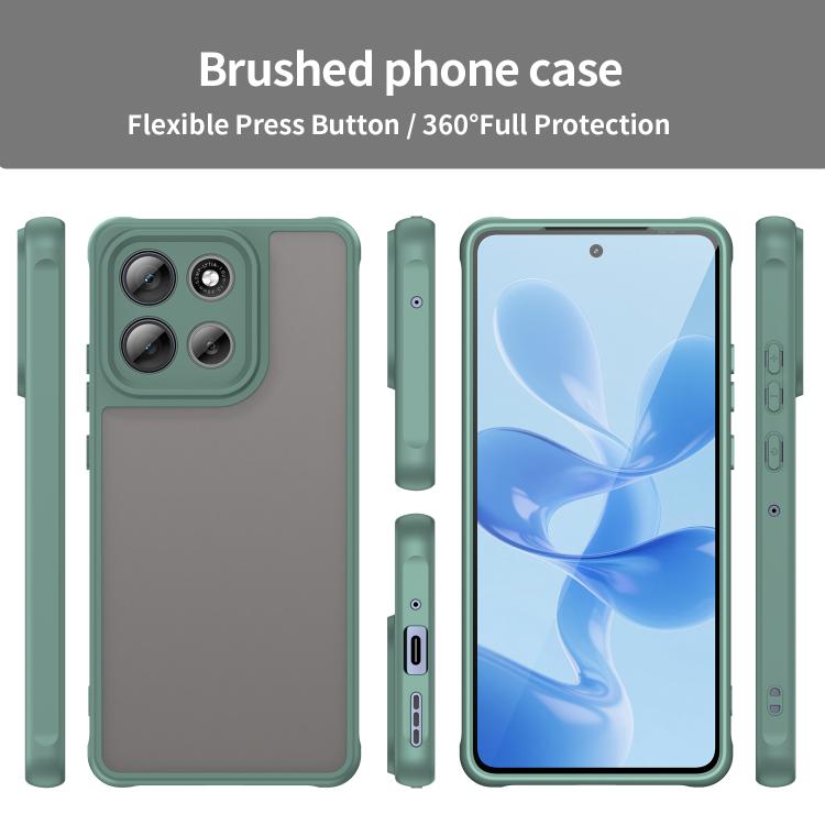 For Motorola Moto G100 Pro 5G Fan Dun Series TPU Hybrid PC Frosted Phone Case