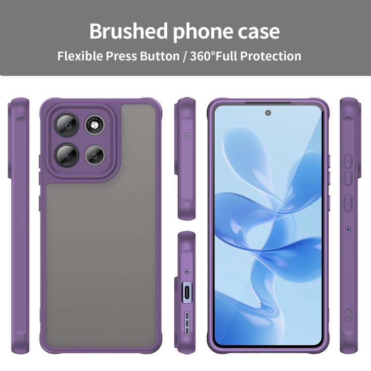 For Motorola Moto G100 Pro 5G Fan Dun Series TPU Hybrid PC Frosted Phone Case