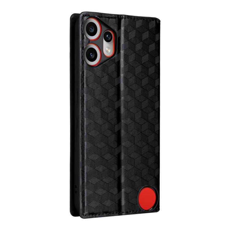 For Nothing CMF Phone 2 Pro Cubic Grid Texture Flip Leather Phone Case