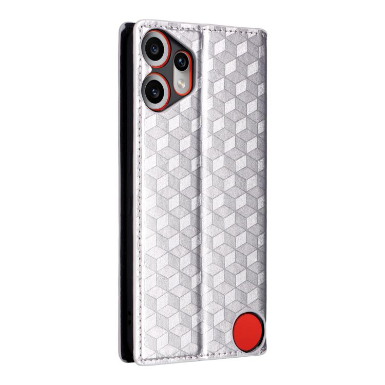 For Nothing CMF Phone 2 Pro Cubic Grid Texture Flip Leather Phone Case