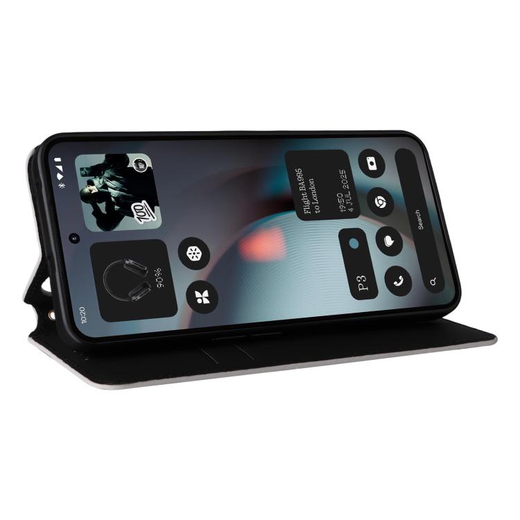 For Nothing Phone 3 Cubic Grid Texture Flip Leather Phone Case
