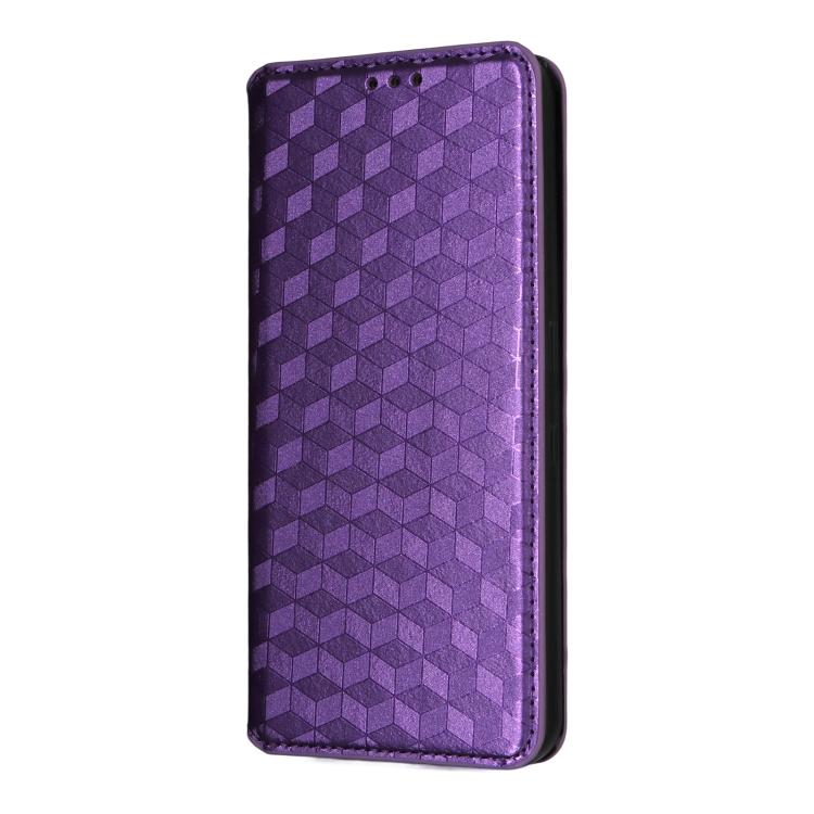 For Nothing Phone 3 Cubic Grid Texture Flip Leather Phone Case