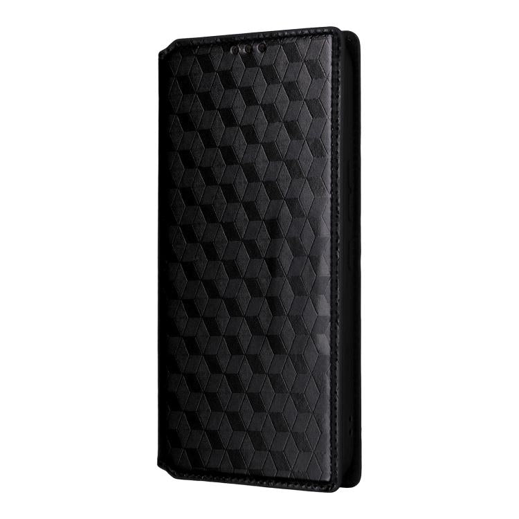 For Nothing Phone 4a Pro Cubic Grid Texture Flip Leather Phone Case