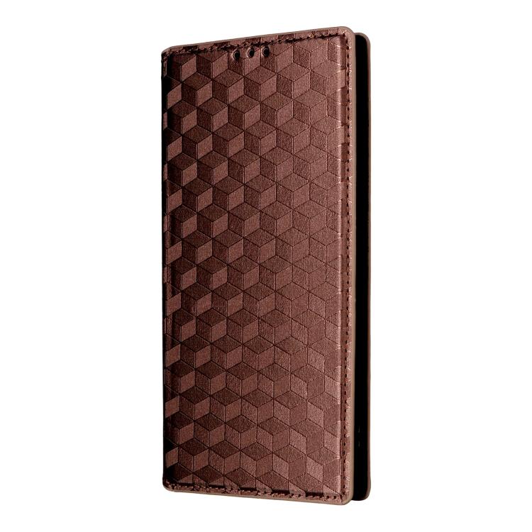 For Nothing Phone 4a Pro Cubic Grid Texture Flip Leather Phone Case