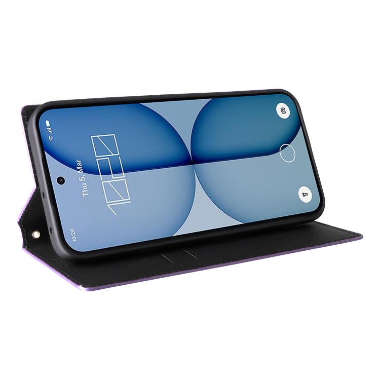 For Nothing Phone 4a Cubic Grid Texture Flip Leather Phone Case